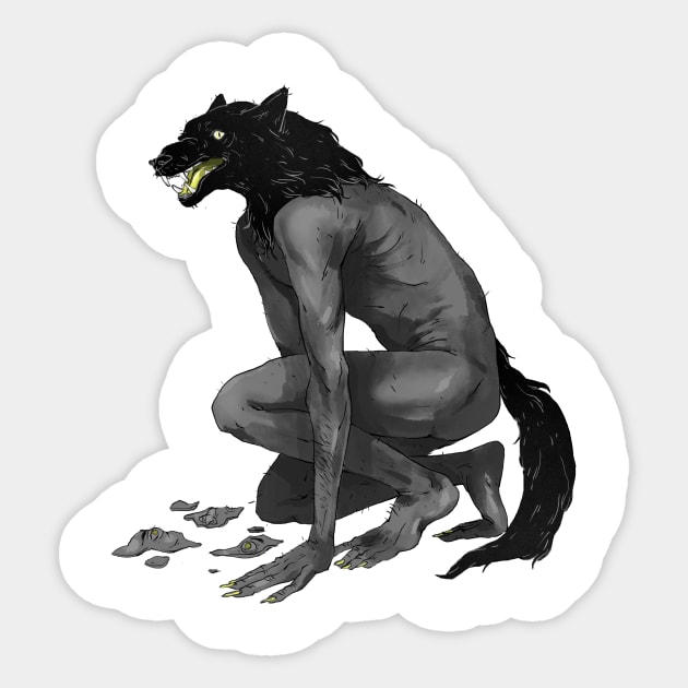 Wolf Sticker by KarinaReh